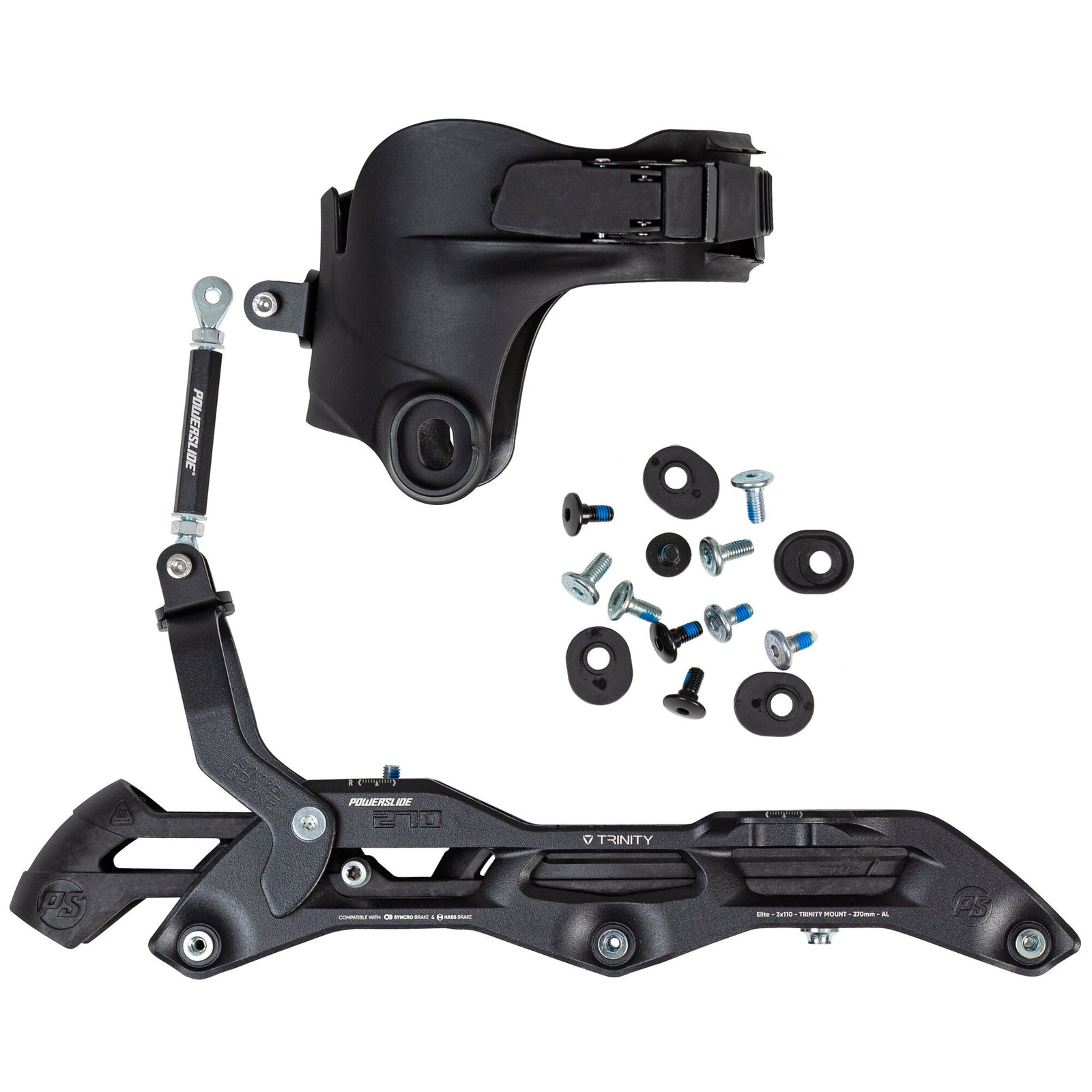 Powerslide - Elite cast Syncro complete 110 incl. Cuff - 270 Black, TRI - 1